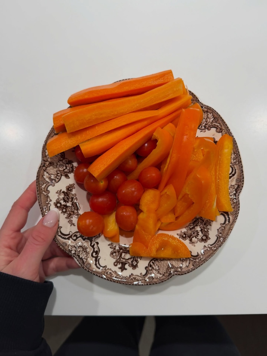 Tallerken med gulerødder